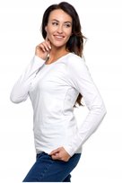 BLUZKA DAMSKA NA DŁUGI RĘKAW Gładka Bawełniana Podkoszulka MORAJ XXL