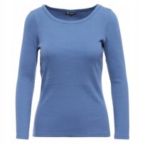 Bluzka Damska Prążkowana Modna Okrągły Dekolt Długi Rękaw Prążek MORAJ XXL