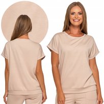 Bluzka Damska Wiskozowa Krój Oversize Z Kimonowym Rękawem Moraj M Ecru