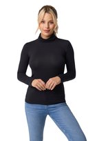 Bluzka damska z golfem i dlugim rękawem BEVERLY czarna  XL BABELL