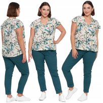 Bluzka Damska Z Krótkim Motylkowym Rękawem Wiskozowa Dekolt V Moraj L Patt 2