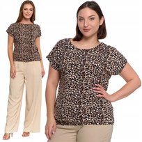 Bluzka Damska Z Krótkim Rękawem Wygodna Elegancka We Wzory Moraj L Patt1