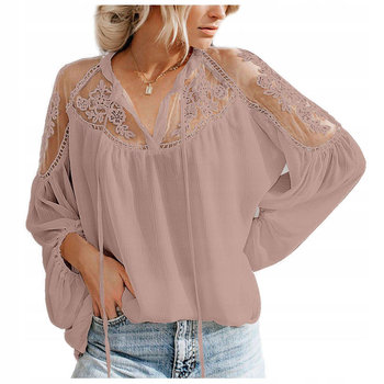 Bluzka koszula boho siateczka haft - S - Luvu