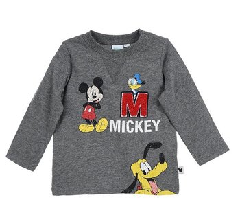 Bluzka niemowlęca na długi rękaw szara Myszka Mickey Disney Baby rozmiar 81 cm - Disney Baby