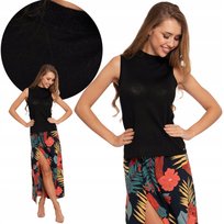 Bluzka Sweterkowa Damska Top Ze Stójką Czarna Moraj L Black