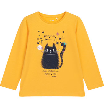 Bluzka z długim rękawem dziewczęca dziecięca 116 bawełna Astro Kot Endo - Endo