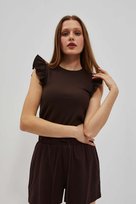Bluzka z falbaną na ramionach-XS Moodo
