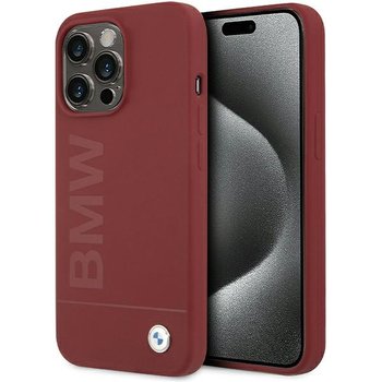 BMW etui obudowa pokrowiec do iPhone 15 Pro Max 6.7" czerwony/red hardcase Silicone Big Logo MagSafe - BMW