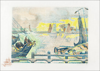 Boats at Flushing, Paul Signac - plakat 29,7x21 cm - Galeria Plakatu