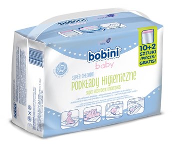 Bobini Baby, Super chłonne podkłady higieniczne dla niemowląt i dzieci, 12 szt. - Bobini