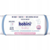 Bobini, Sensitive, Chusteczki nawilżane, 60 szt.