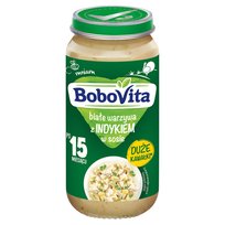 BOBOVITA BIAŁE WARZYWA Z INDYKIEM, 250G