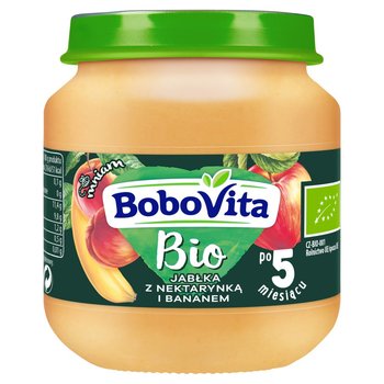 BoboVita, BIO Deserek nektaryna, banan, i jabłko po 5. miesiącu, 125 g - BoboVita