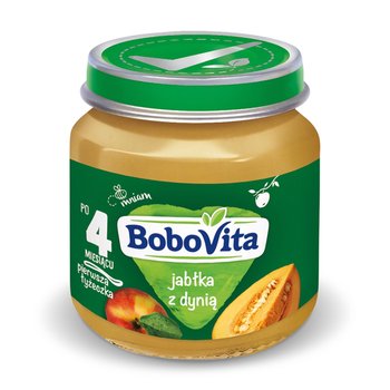 Bobovita, Deserek, Jabłka i łagodna dynia, 125 g, 4m+ - BoboVita