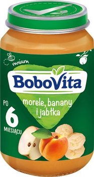 Bobovita, Deserek, jabłka i morele z bananami, 190 g, 9m+ - BoboVita