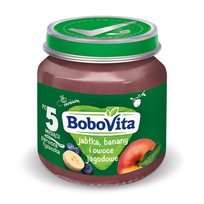 BoboVita Jabłka banany i owoce jagodowe po 5 miesiącu, 125 g