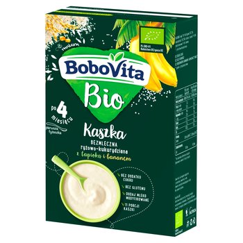BoboVita Kaszka bezmleczna ryżowo-kukurydziana z tapioką i bananem po 4 miesiącu 200 g Bio - BoboVita