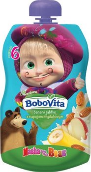 BoboVita, mus banan i jabłko z napojem migdałowym, 100 g - BoboVita