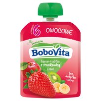 BoboVita Mus banan, jabłko, truskawki, kiwi - 80g