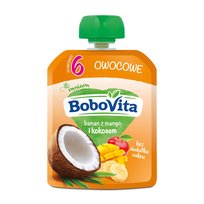 BoboVita Mus banan z mango i mleko kokosowe - 80g