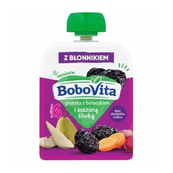 BOBOVITA Mus gruszka z buraczkiem i suszoną śliwką po 6. miesiącu, 80g - Inna marka