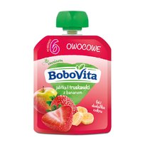 BoboVita Mus jabłko, truskawka, banan - 80g