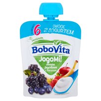 BoboVita, mus JogoMi owoce jagodowe z bananem, 80 g