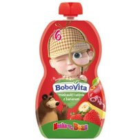 BOBOVITA Mus truskawki i wiśnie z bananem po 6 miesiącu 100 g