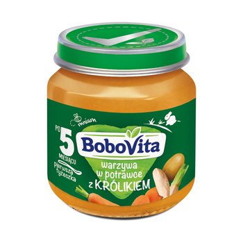 Bobovita, Obiadek, Warzywa w łagodnej potrawce z królikiem, 125 g, 5m+ - BoboVita