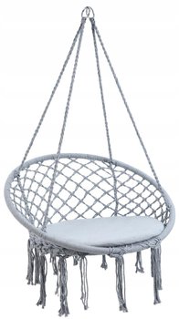 Bocianie Gniazdo Huśtawka Ogrodowa Hamak Boho 2 Z Poduszką Bg101Sz Szary - Kontrasto