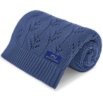 Bocioland, Kocyk bambusowy, MILANO, 80x100cm, granatowy