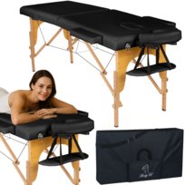 BODYFIT, Łóżko do masażu 2-segmentowe, czarny