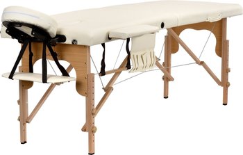 BODYFIT, Łóżko do masażu 2 segmentowe, kremowy, 185x60 cm - BODYFIT