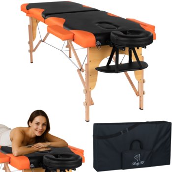 BODYFIT, Łóżko do masażu 2-segmentowe, pomarańczowy - BODYFIT