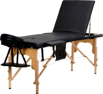 BODYFIT, Łóżko do masażu 3-segmentowe, czarny - BODYFIT