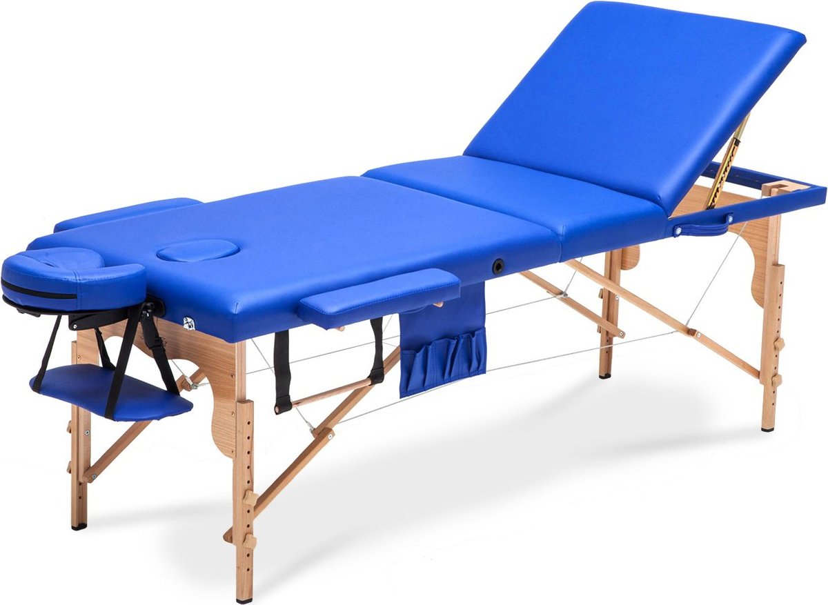 Zdjęcia - Stół do masażu BODYFIT, Łóżko do masażu 3-segmentowe, niebieski