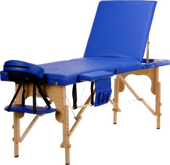 BODYFIT, Łóżko do masażu 3-segmentowe, niebieski - BODYFIT