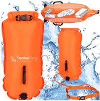 Boja Bojka Asekuracyjna Dmuchana do Pływania Kieszęń 2w1 na Kajak Sup Duża