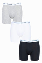 Bokserki Calvin Klein 3-Pak Biały, Czarny, Szary, Długie Nogawki, Rozmiar S Calvin Klein