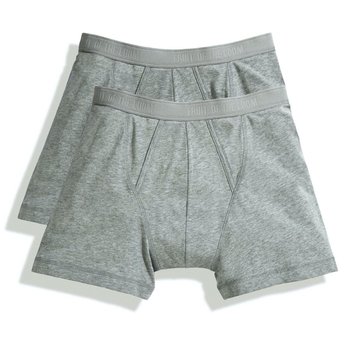 Bokserki Classic Boxer 2-PACK Fruit Of The Loom - Light Grey Marl XXL - FRUIT OF THE LOOM