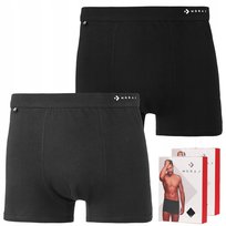 Bokserki Męskie Bawełna Gładkie KLASYCZNE DOPASOWANE MORAJ ZESTAW 2-SZT XXL