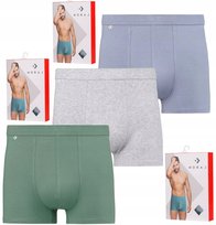 Bokserki Męskie Bawełna Gładkie KLASYCZNE DOPASOWANE MORAJ ZESTAW 3-PAK XXL