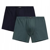 BOKSERKI MĘSKIE bawełniane długie 2-pack 2MH-173 wygodne Atlantic *M Atlantic