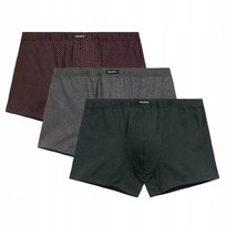BOKSERKI MĘSKIE bawełniane dopasowane 3-pack 3MH-048 Atlantic *L Atlantic
