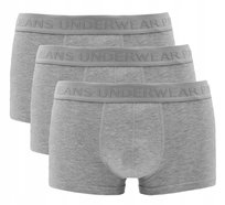 Bokserki Męskie L Szare 3-Pak Bawełna Pako Jeans