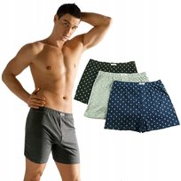 Bokserki Męskie Luźne Bawełniane 100% 3Pak Moraj r. XL Moraj