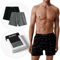 BOKSERKI MĘSKIE luźne bawełniane 2MBX-084 oddychające Atlantic *XL Atlantic