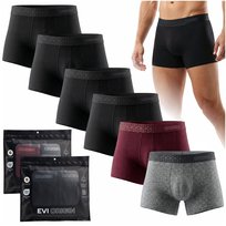 BOKSERKI MĘSKIE PREMIUM BAWEŁNA CZESANA MAJTKI DOPASOWANE 6PAK FIT ZESTAW S | ECHO EVI