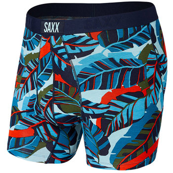 Bokserki męskie SAXX Vibe Boxer Brief  BLUE POP JUNGLE - SAXX