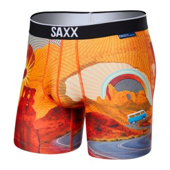 Bokserki Męskie Sportowe Saxx Volt Boxer Brief Kamper - Pomarańczowe-M - SAXX